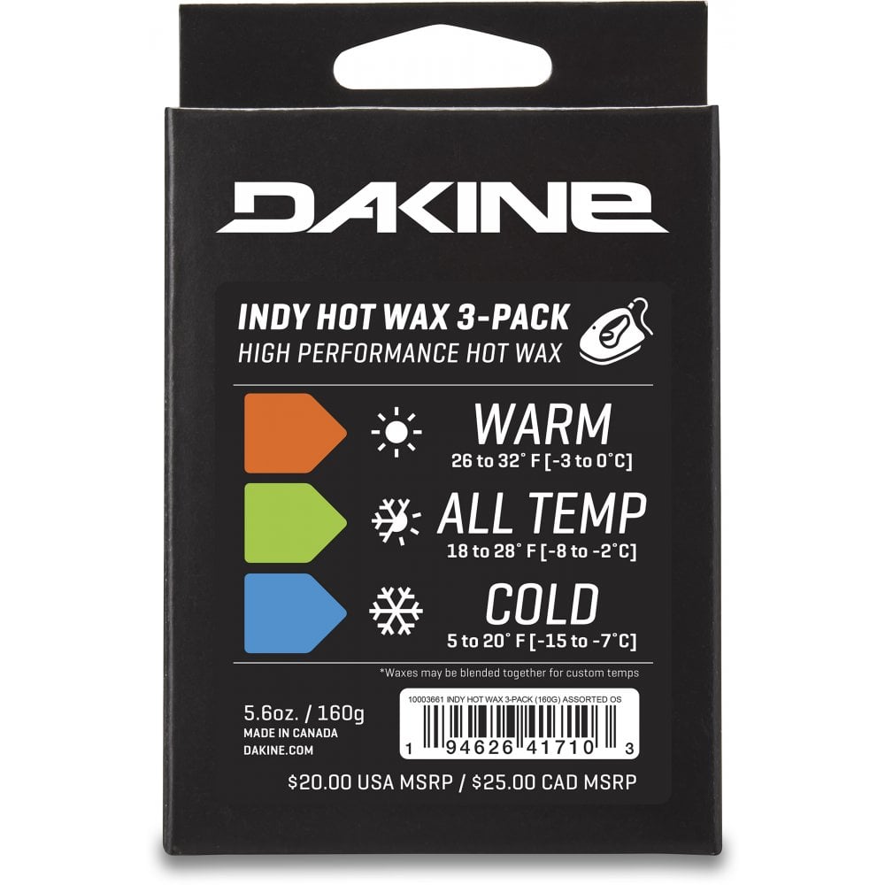 Dakine Indy Hot Snowboard & Ski Wax 3 Pack - The Snowboard Shop