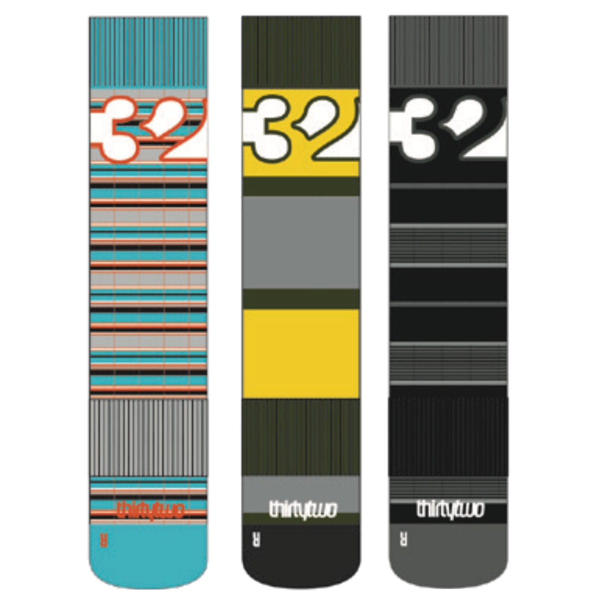Thirtytwo Cut Out 3 - Pack Snow Socks - The Snowboard Shop
