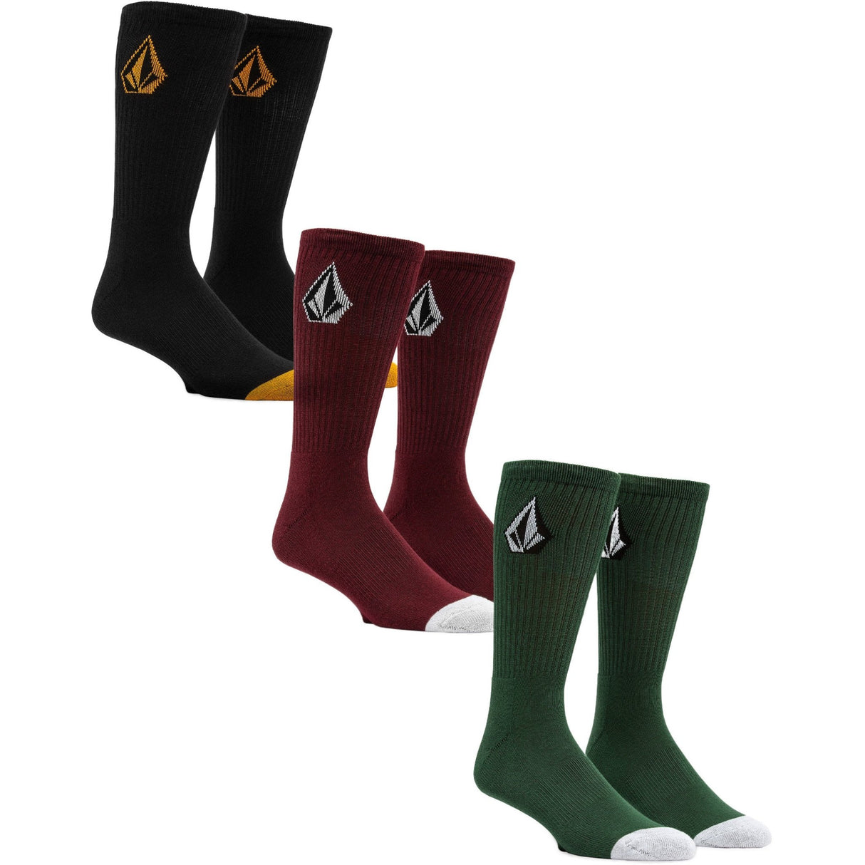Volcom Full Stone 3 Pack Socks - The Snowboard Shop
