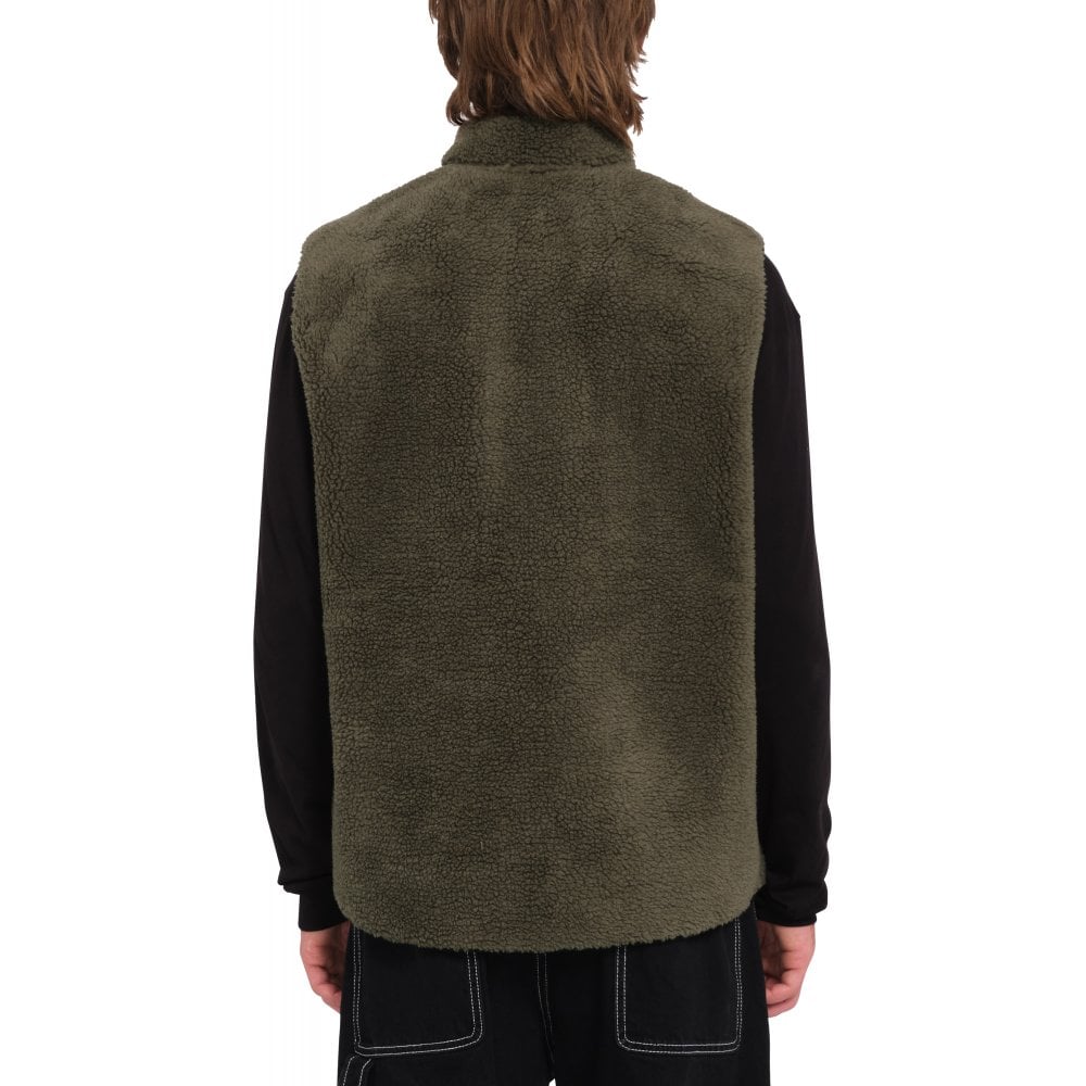 Volcom Muzzer Fuzzar Zip Vest Fleece - The Snowboard Shop