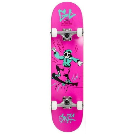 Enuff Skully Mini Pink Complete Skateboard - 7.25" - The Snowboard Shop