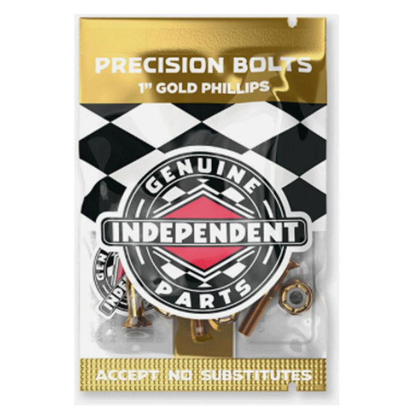 Independent 1" Phillips (Gold) Skateboard Bolts - The Snowboard Shop