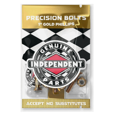 Independent 1" Phillips (Gold) Skateboard Bolts - The Snowboard Shop