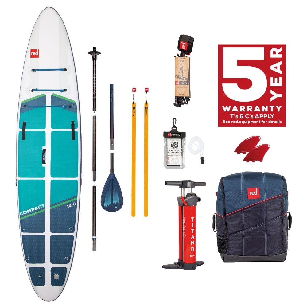 Red Paddle Co Compact 12ft Inflatable Paddle Board Package - The ...