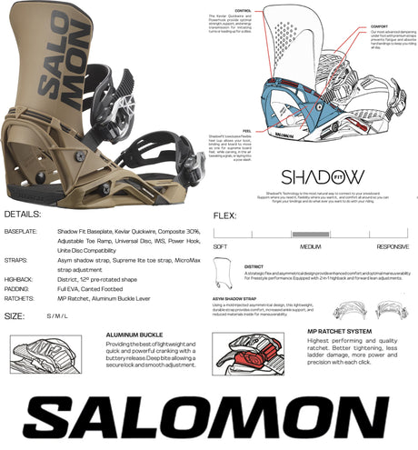 Salomon District Snowboard Bindings 2025 - The Snowboard Shop