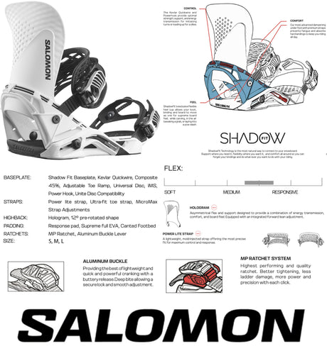 Salomon Hologram Snowboard Bindings 2024 - The Snowboard Shop
