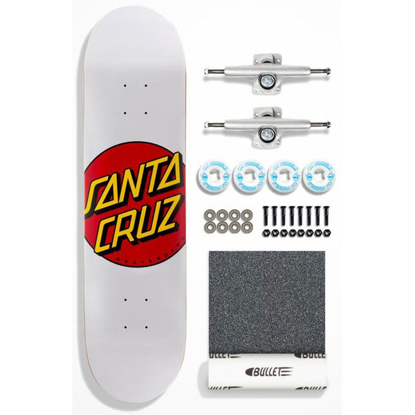 Santa Cruz Classic Dot DIY Kit Complete Skateboard - 8" - The Snowboard Shop