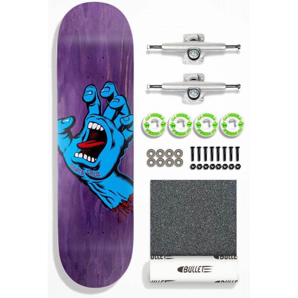 Santa Cruz Screaming Hand DIY Kit Complete Skateboard - 8.375" - The Snowboard Shop