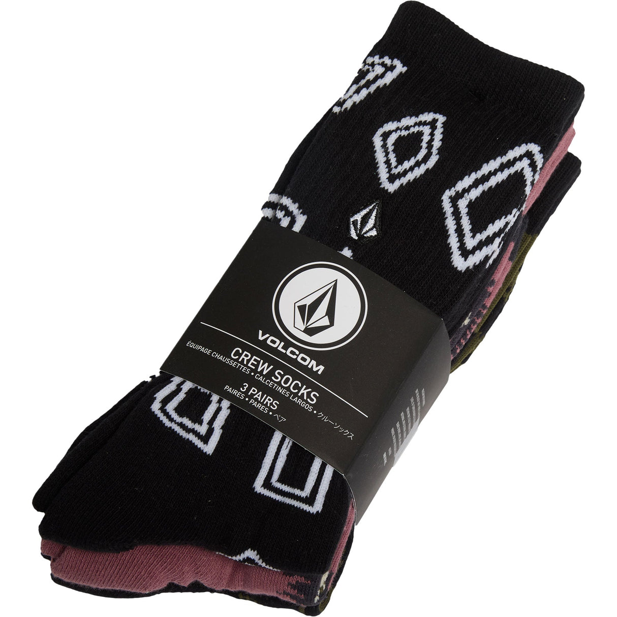 Volcom Print Mixer 3 Pack Socks - The Snowboard Shop